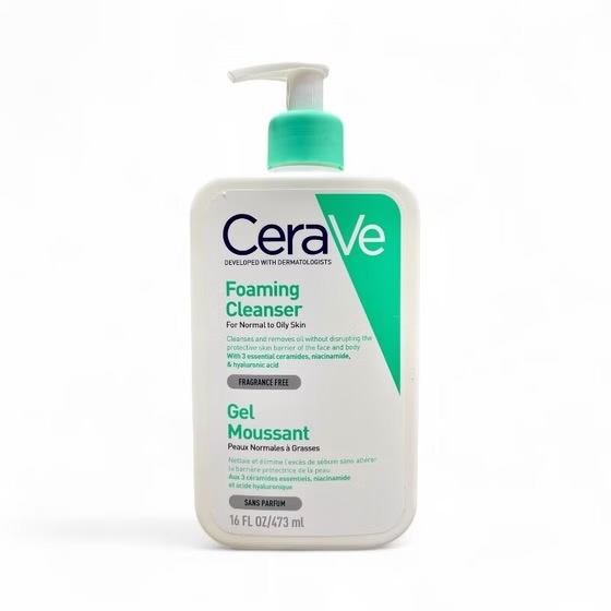 ژل شستشوی صورت سراوی مناسب پوست نرمال تا چرب (CeraVe Foaming Cleanser for Normal to Oily Skin حجم 473 میل (اصلی)