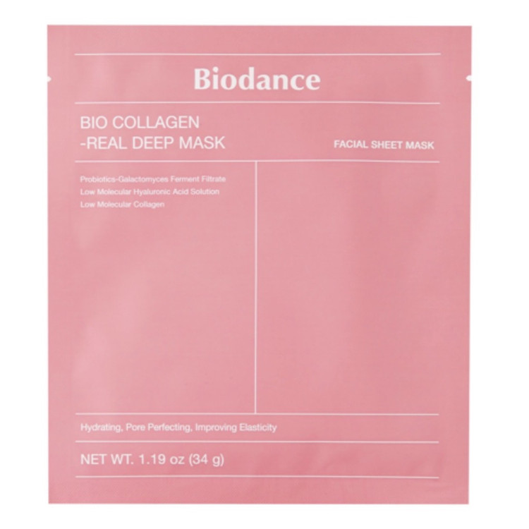 ماسک ورقه ای بیوکلاژن صورتی بایودنس Biodance Bio Collagen پک 4 عددی (اصلی)